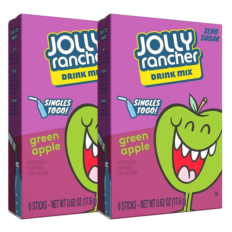NS Jolly Rancher Green Apple Singles to Go Water Drink Mix - 12