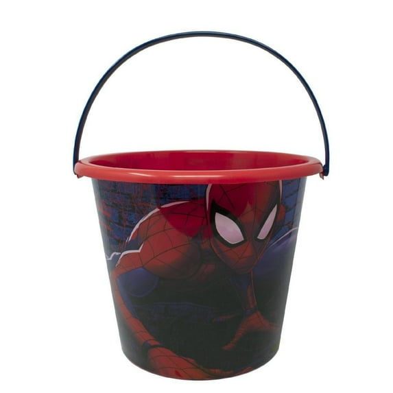Jumbo Plastic Pail Spiderman Candy Basket Halloween Trick or Treats DIY Birthday Gift Baskets Spring Summer Outdoor Beach Sand Bucket