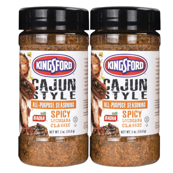 NS Kingsford Cajun Style All Purpose Seasoning 2.75oz. Bottle, Gluten Free & MSG Free Hand-Crafted Spices Perfect for Seafoods Chicken & Grilled Meals with a Mouthwatering Taste Set of 2