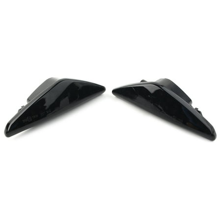 NS LED Dynamic Side Marker Turn Signal Light Error Free Flowing Sequential Blinker Turn Signal Lamp Assembly for BMW F25 E70 E71 X3 E72 X5 X6, Twinkle Smoked Black Lens