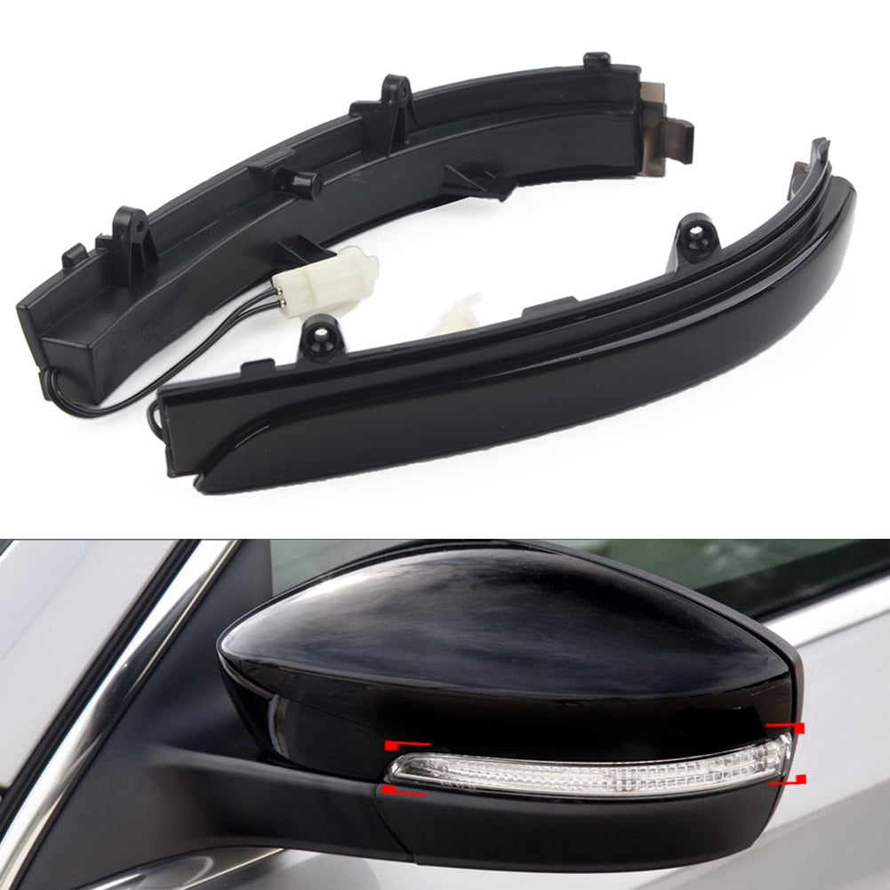 2x LED Side Mirror Indicator Lights For Skoda Octavia MK2 & Superb – Dynamic Turn Signal, Smoke Black Housing, OEM Fit