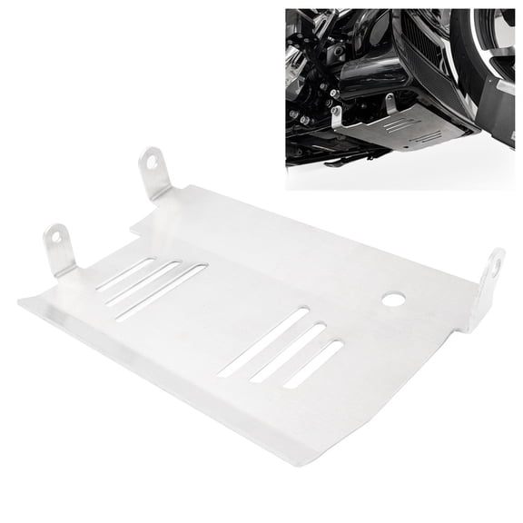 NS Lower Chassis Protection Skid Plate Cover Guard Silver Aluminium for CVO Road Glide FLTRXSE 2024 1 Pc