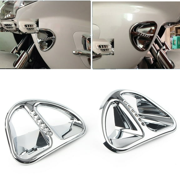 NS Motor Decorations Front Fairing Accents Grilles Cover Molding Trims for Goldwing GL1800 2001-2011, Silve