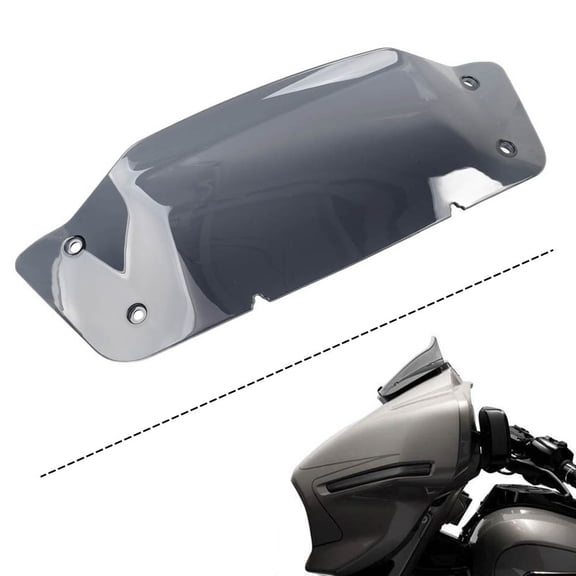 NS Motorbike 7" Windshield Wind Splitter Wave Windscreen for CVO Street Glide FLHXSE FLHX 2024 PC Smoke
