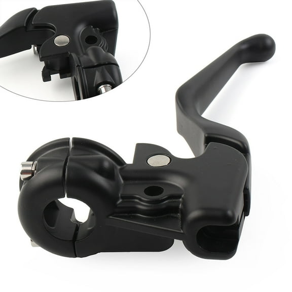 NS Motorcycle Aluminum Clutch Lever Mount Bracket, Clutch Lever W/ Mounting Stand Replacement for Davidson for XL883 XL1200 X48 08-13, Glossy Black