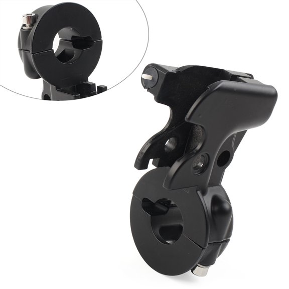 NS Motorcycle Aluminum Clutch Lever W/ Mount Bracket, Clutch Lever Mounting Frame Replacement For Harley Dyna For Street bob Wide Glide For Softail, Black