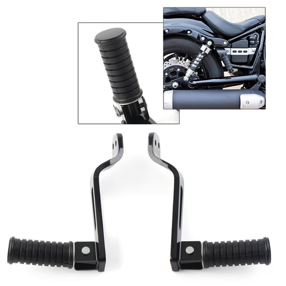 NS Motorcycle Black Rear Passenger Foot Pegs Footrest Bracket Set for Bolt XV950 S950 14-16