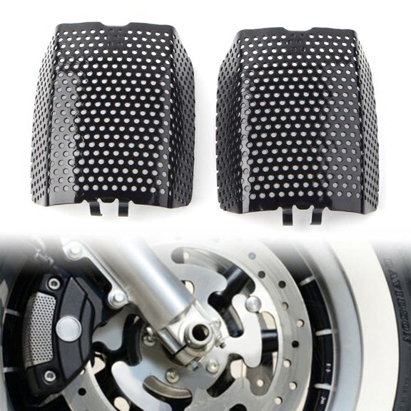 NS Motorcycle Front Brake Caliper Insert Cover Protector for Harley V-Rod VRSC 2006-2019, Electra Glide FLHT, Road King FLHR, Street Glide FLHX, Road Glide FLTR 2008-2019, Black