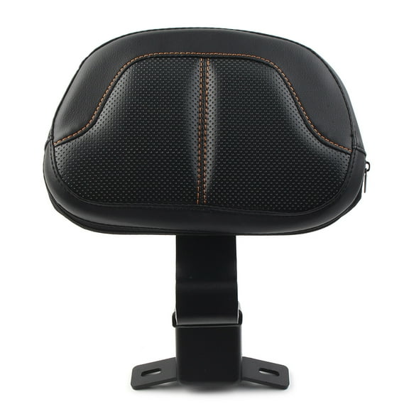 NS Motorcycle Front Driver Backrest Rider Backrest with Pad for Harley Davidson Touring Two-up seats Models(Orange Line pattern)