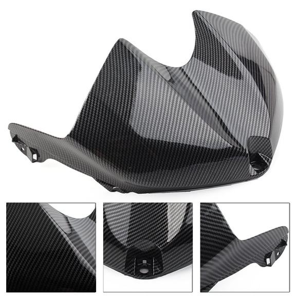 NS Motorcycle Front Gas Tank Cover Protector Airbox Top Cap Fairing Panel Guard Carbon Fiber for YZF-R6 2008-2016 (ABS Plastic)