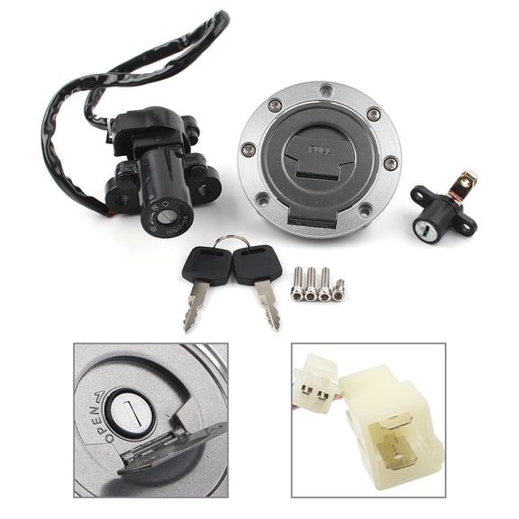 NS Motorcycle Gas Tank Cap Lock & Keys & Switch Set for MT-03 MT-09, YZF-R1 YZF-R6, FZ1 FZ6 FZ8 FZ10 FZ07 FZ09