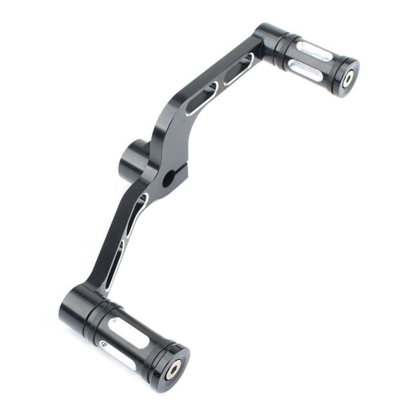 NS Motorcycle Heel Toe Gear Shift Lever + Shift Peg for Harley XL883 XL 1200 Mid-Controls, B Black Style