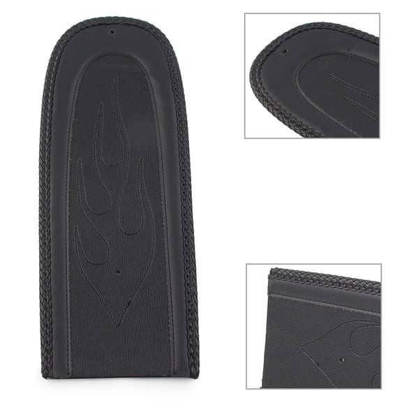 NS Motorcycle Leather Rear Mudguard Bib Solo Seat for Dyna Super Glide Wide Glide Low Rider Fat Bob CVO FXDFSE FXDFSE2 FXDF, Black