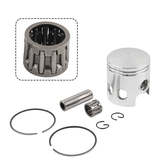 NS Motorcycle Piston Kit 47MM 10MM Pin Ring Steel Silver For Jog 80cc 2-stroke ATV Scoote