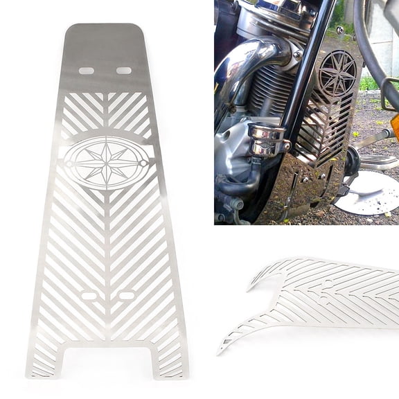 NS Motorcycle Radiator Shrouds Radiator Grille Guard Cover Protector for Road Star XV1600/XV1700 1999-2014 (Type A)