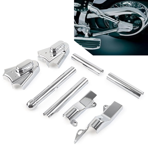 NS Motorcycle Rear Swingarm Covers Phantom Axle Cover For Harley For Softail 2000-2007, Chrome