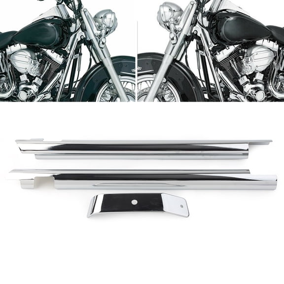 NS Motorcycle Down Tube Covers Frame Cover Guards Front Chrome for Harley Davison For Softail Blackline Breakout Convertible Cross Bones Deluxe Fat Boy Twin Cam Heritage Springer