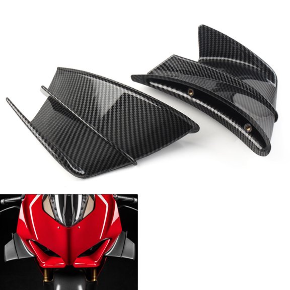 NS Motorcycle Winglet, Motorcycle Wing Side Spoiler Aerodynamic Wing Kit for Panigale V4S V4R V4 2018 2019 2020 2021