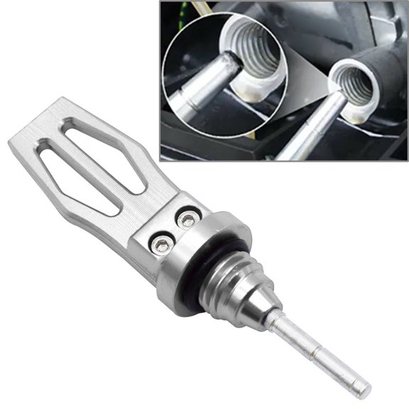 NS Oil Level Gauge Plug Crankcase Filter Dipstick Cap Silver CNC For Universal Dirt/Pit/Naked Bike Ccafe Racer ATV Motorbike