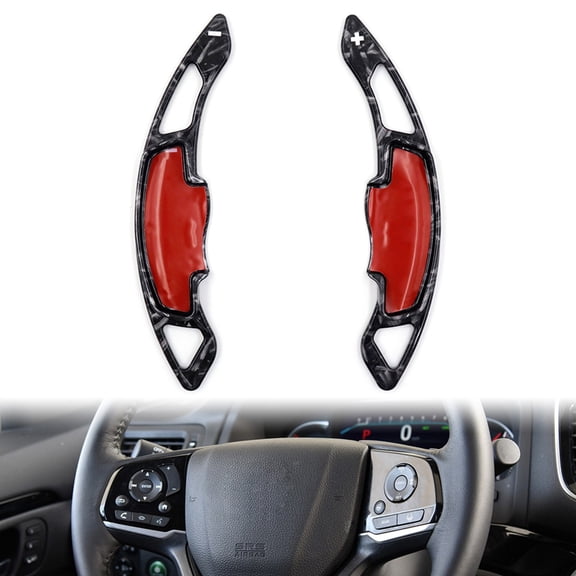 NS Pair Car Shift Paddle Shifter Extension Trim Cover for HONDA Accord 2013 2014 2015 2016 2017 2018 2019 2020, Civic 10th 2016 2017 2018 2019 2020 2021