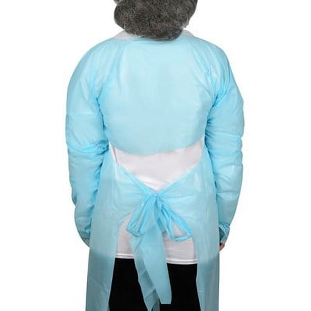 NS Protective Apparel Thumb Loops Economical Polyethylene Gown, 100/Case, Size 50 (2 Case)