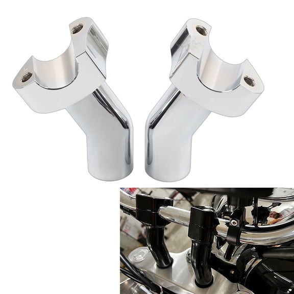 NS Pullback Handlebar 3 1/2" Clamp Risers CNC Chrome Motorbike for Dyna