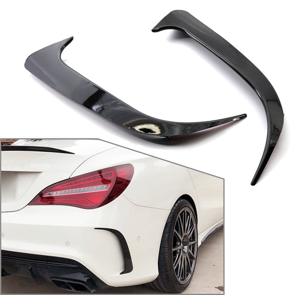 NS Rear Bumper Spoiler Deflector Splitter Trim Replacement for Mercedes Benz CLA-Class W117 CLA200 CLA250 CLA45 2014-2018 Glossy Black