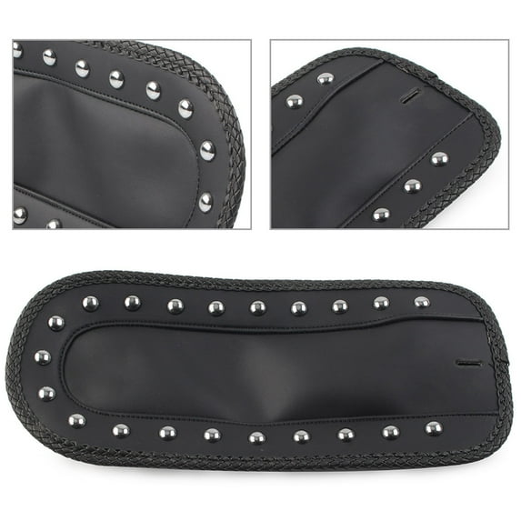 NS Rear Fender Bib Studs Solo Seat Black PU Leather for Kawasaki Vulcan 1500 Motor