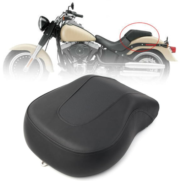 NS Rear Passenger Seat Pillion for Harley Davidson FLSTF FatBoy 2008-2014,Black