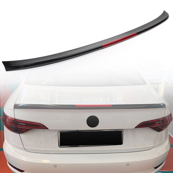 NS Rear Trunk Roof Lip Spoiler Tail Wing for New 2019, for , Glossy Black with Light
