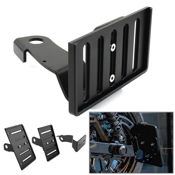 NS Side Bracket LiceNSe Plate Mounting Tag Holder Small Aluminium Black Motorcycle for Nightster 975 RH 975 2022-2024