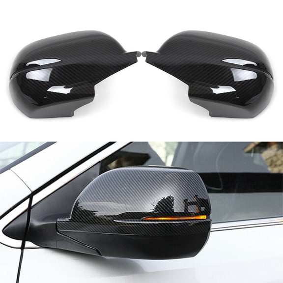 NS Side Door Rearview Mirror Guard Cover Trim Replacement for CR-V 2017-2019, Carbon Fiber Look