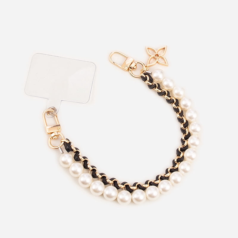 NS Style Short Woven Pearl Phone Lanyard - New Creative Beaded Phone Strap