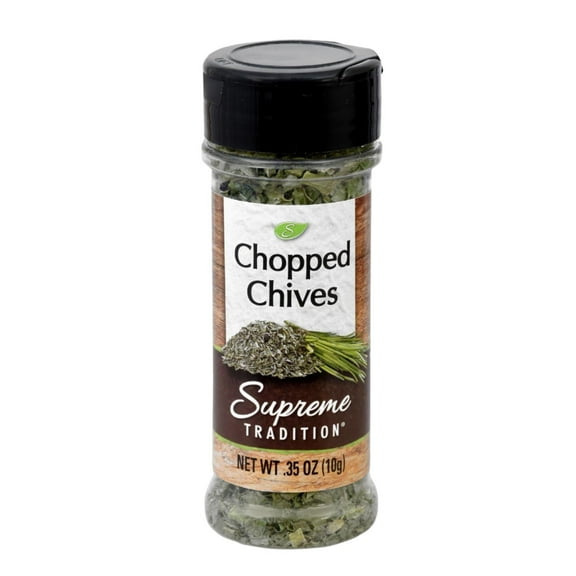 NS Supreme Tradition Dried Chives Seasoning .35-oz. Bottles Premium Spice for Superior Flavor Great Addition to any Dish with Built-in Bottle Shakers