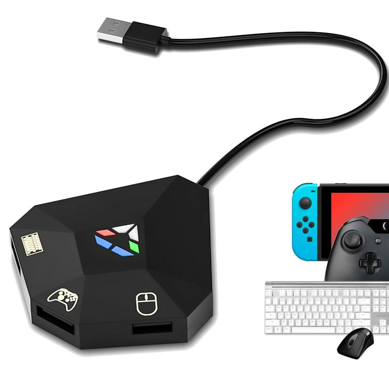 NS-Switch Keyboard Mouse Adapter, TSV Portable Mouse and Keyboard Adapter Fit for Nintendo Switch/Switch OLED, PS4/PS3, Xbox One/Xbox 360 Console Converter Type-C & 3 Micro-USB - Walmart.com