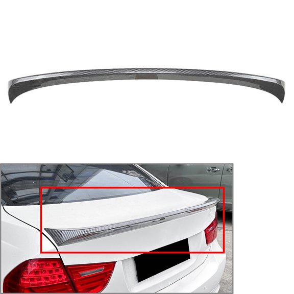 NS Tail Trunk Wing Rear Roof Spoiler Lip for 3 Series E90 Sedan 05-2012 ABS Carbon Fiber Black