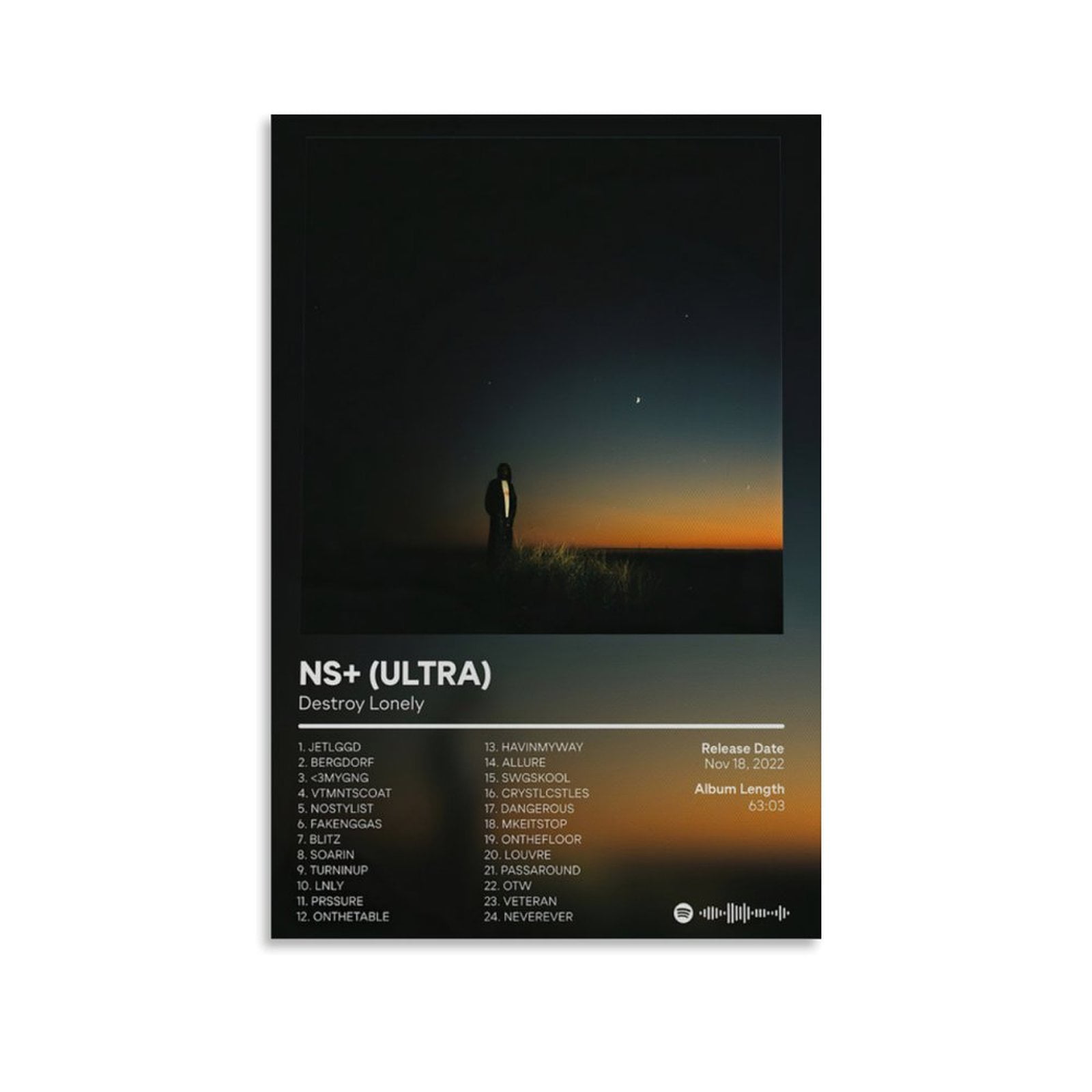 NS+ (ULTRA) Music Album Cover Poster Wall Art Canvas Aesthetic Music ...