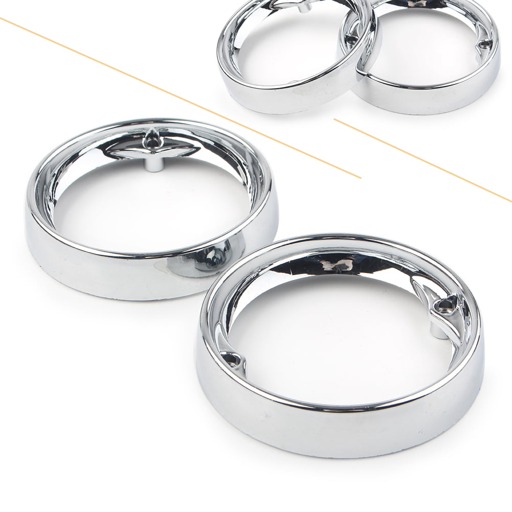 Newsmarts Motorcycle Turn Signal Bezel Trim For Harley Davidson Touring Models - Chrome, Easy Install
