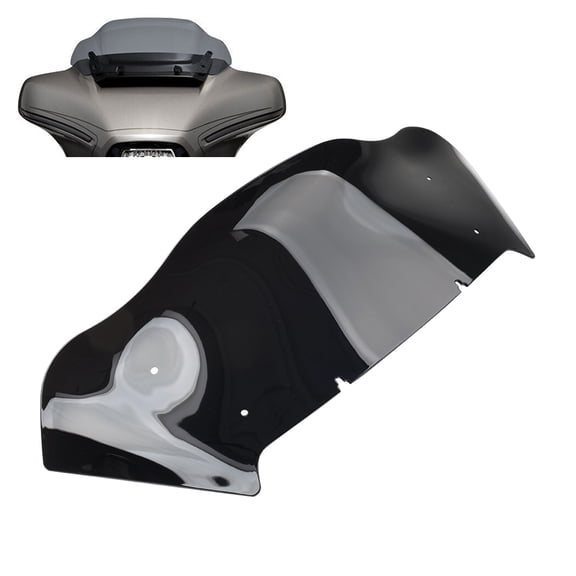NS Windscreen Wave Windshield 8" 1 Pc For Harley CVO Street Glide FLHXSE models 2023+ Black