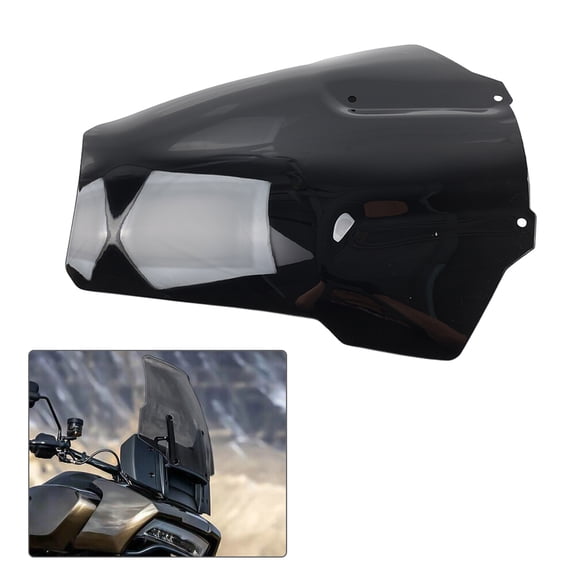NS Windshield Windscreen Flyscreen Wind Deflector Fairing Spoiler Black Plastic for Pan America 1250 PA1250 2021 2022 Motorbike 1pc