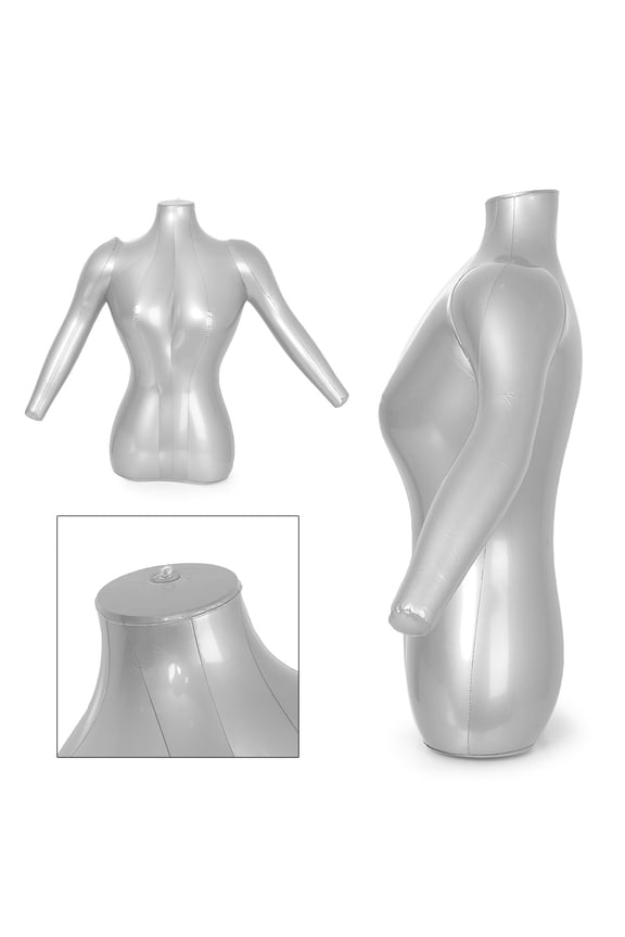 NS Woman Half Body Arm Shirt Tee Top Torso Inflatable Mannequin Model Display