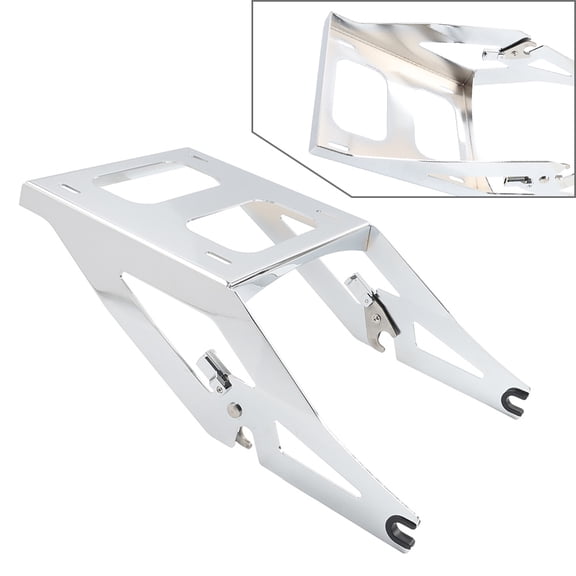 NS YZT-ZJ-030C Rear Luggage Rack Two Up Trunk Mount Quick Release Trunk Base Mount Chrome Iron For Harley Low Rider FXLR 2018-Later, For Harley Low Rider S FXLRS 2020-Later 1 Pc