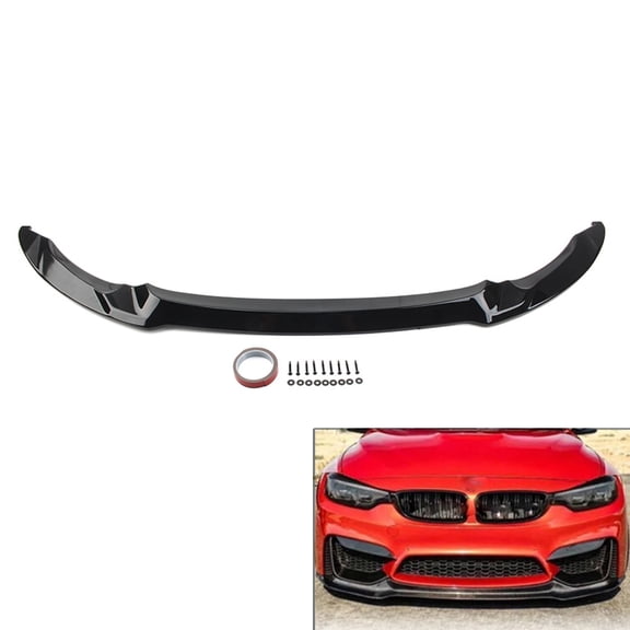 NS for BMW F80 M3 F82 F83 M4 2015-2020 CS Style Front Lip Splitter Golss Black