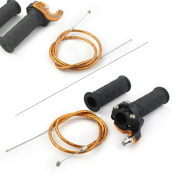NS rcycle Twist Throttle Accelerator Grip Throttle Cable Hand Grip 7/8" 22mm For 47cc 49cc 2-stroke 4 Wheeler Quad Trail Bike Mini Dirtbike ATV Quad Pocket Gold