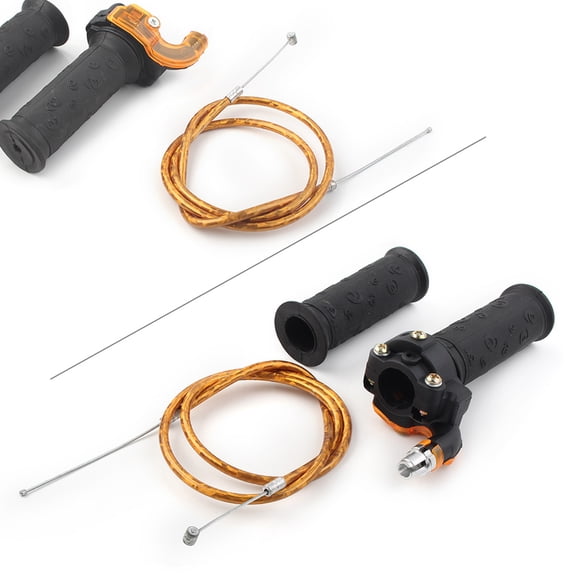 NS rcycle Twist Throttle Accelerator Grip Throttle Cable Hand Grip 7/8" 22mm For 47cc 49cc 2-stroke 4 Wheeler Quad Trail Bike Mini Dirtbike ATV Quad Pocket Gold