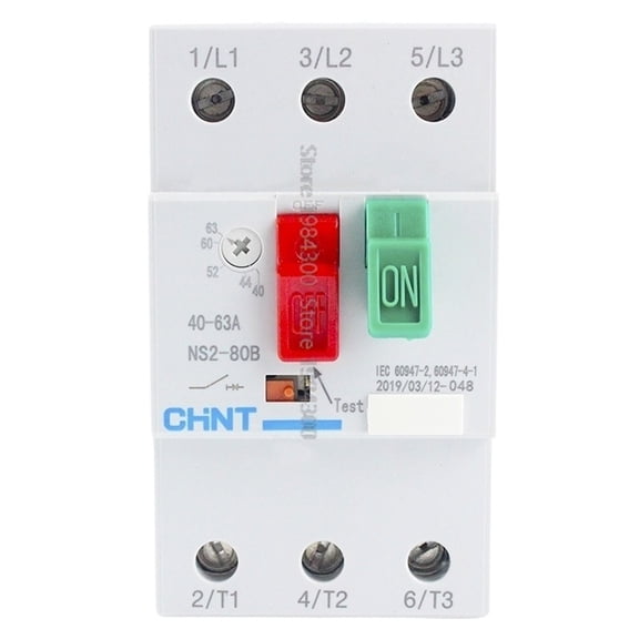 NS2-80B NS2 Engine Protector Device 40A 50A 60A 63A 80A 25A Circuit Breaker Motor Starter Three-Phase Overload Protection