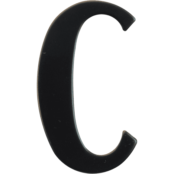 Self-Adhesive Stainless Steel Digital Letter NS6235-C# Black