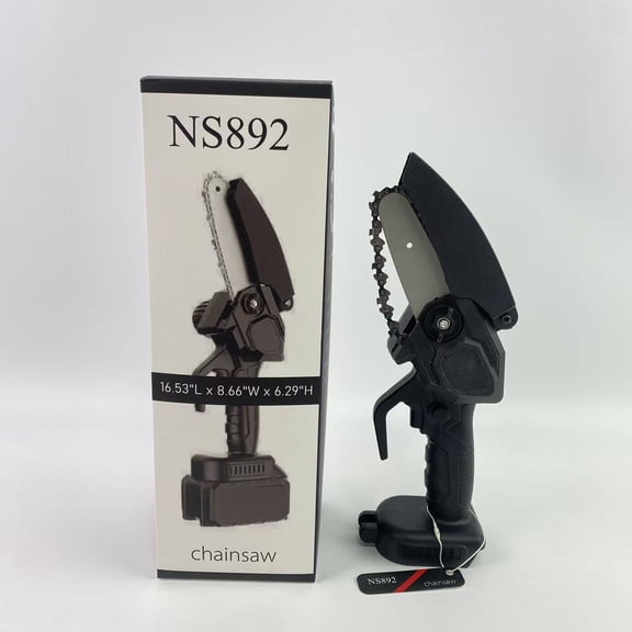 NS892 chainsaw,Portable Electric Chain Saw, Small Handheld Battery Powered Super Saws for Tree Branches, Courtyard & Garden (Black)