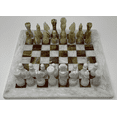 thumbnail image 1 of NSA 12 inch Handmade White and Green Onyx Full Marble Chess Game Set by NSA Electronics, 1 of 7