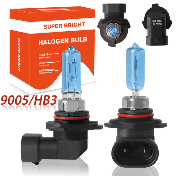 NSDXCT 2PC 9005 Halogen Bulbs High/Low Beam HB3 Halogen Lamp for 2003-2006 GMC Sierra 1500 2500HD